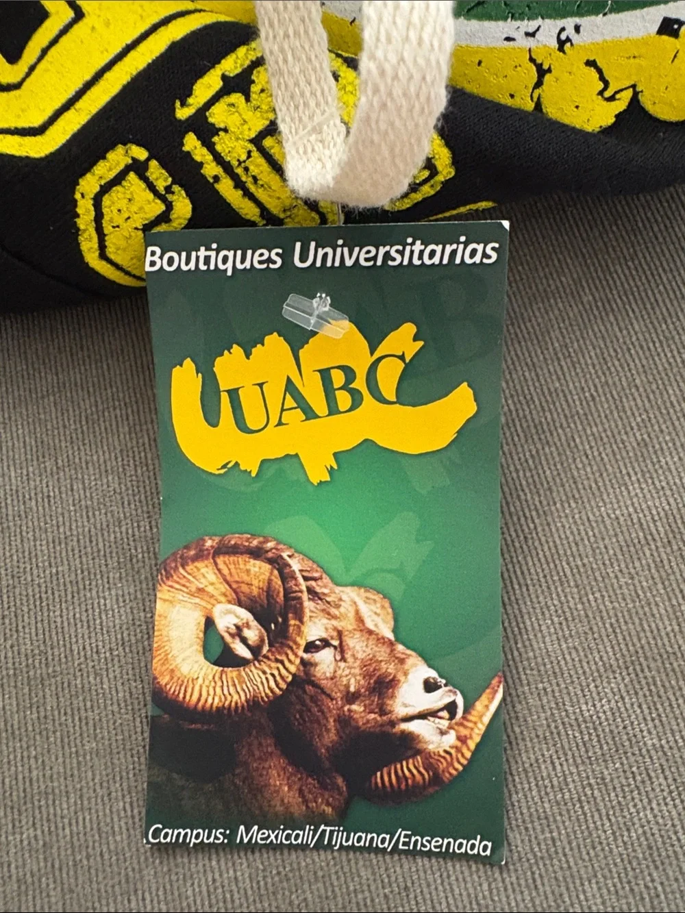 University Crest Black Hoodie with Yellow Seal